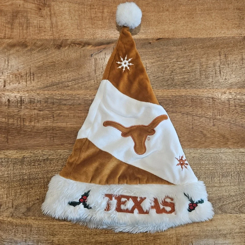 Texas Longhorns Santa Hat University of Texas NCAA Holiday Fan Gear Collectible